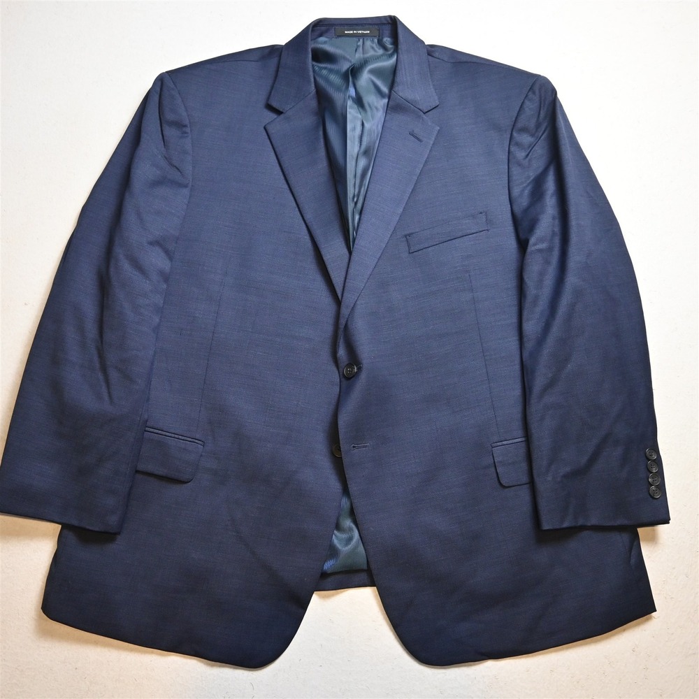 Kenneth Cole 48S Blue Stretch Wool Soft Shoulder Awearness Jacket Sport Coat